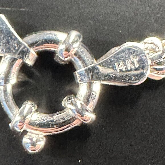 ✨ 14KT White Gold Italian Rope Chain Necklace – 36” Long, 14.85g, - Picture 4 of 4